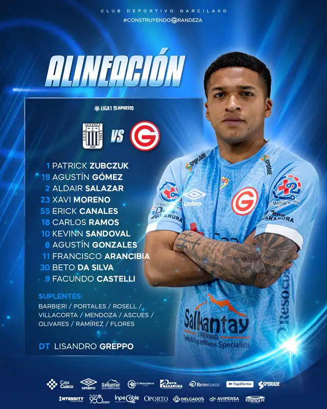Alineación de Deportivo Garcilaso. Alineación de Deportivo Garcilaso.