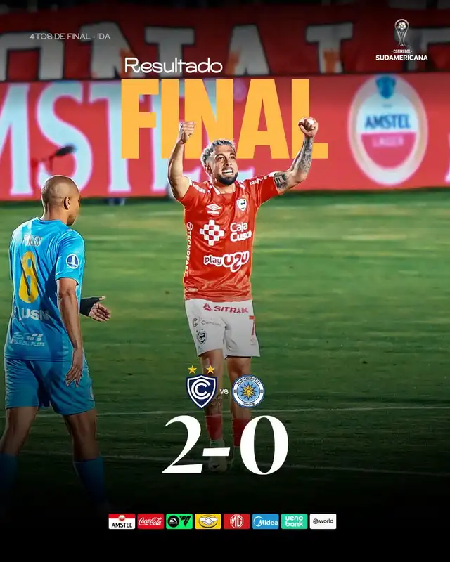 Cienciano ganó 2-0 a Montevideo City Torque en la ida de los cuartos de final de la Copa Sudamericana 2026 Cienciano ganó 2-0 a Montevideo City Torque en la ida de los cuartos de final de la Copa Sudamericana 2026