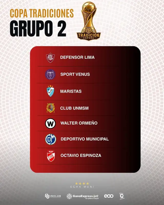 Deportivo Municipal enfrentará a Defensor Lima, Sport Venus, Maristas, UNMSM, Walter Ormeño y Octavio Espinoza por el grupo 2 de la Tradición Copera Deportivo Municipal enfrentará a Defensor Lima, Sport Venus, Maristas, UNMSM, Walter Ormeño y Octavio Espinoza por el grupo 2 de la Tradición Copera