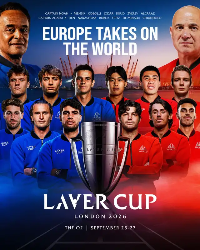 La Laver Cup 2026 se jugará del viernes 25 hasta el domingo 27 de septiembre La Laver Cup 2026 se jugará del viernes 25 hasta el domingo 27 de septiembre