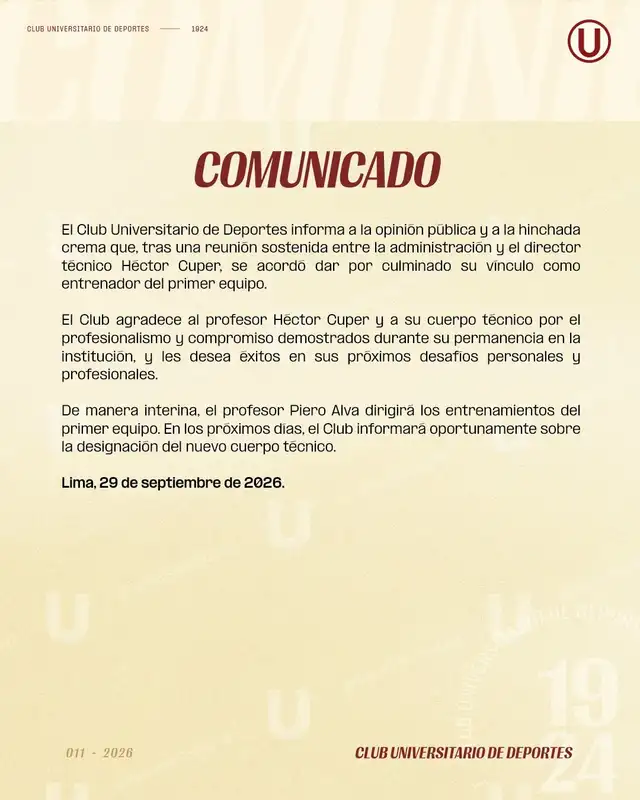 Comunicado Universitario.