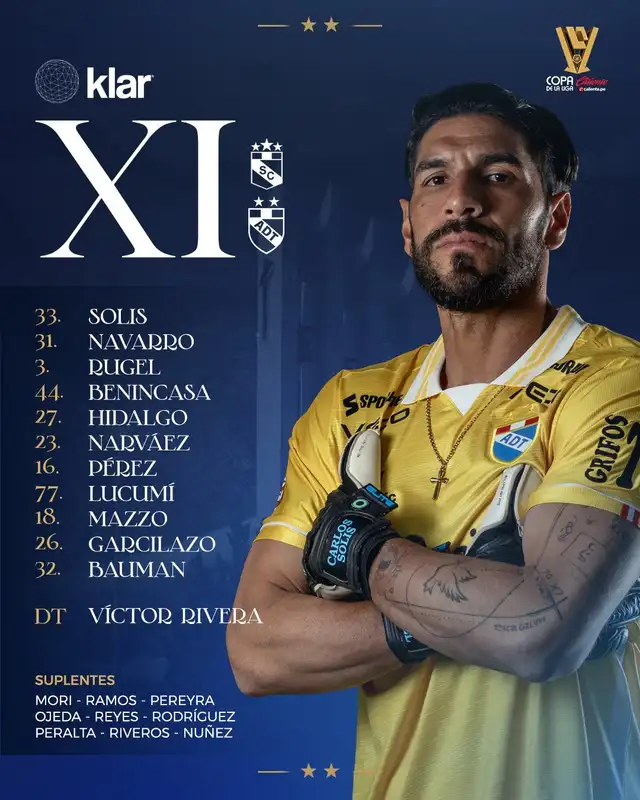 Alineación confirmada de ADT. Foto: ADT
