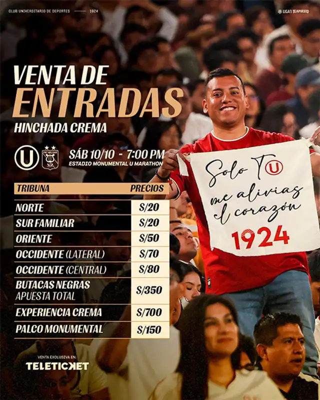 Entradas Universitario vs Melgar Entradas Universitario vs Melgar
