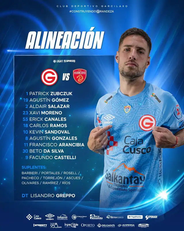 Alineación de Deportivo Garcilaso.