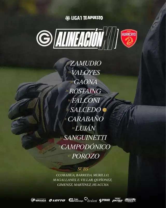 Alineación de Sport Huancayo.
