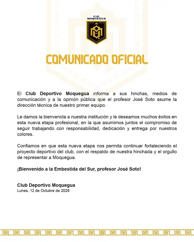CD Moquegua, José Soto