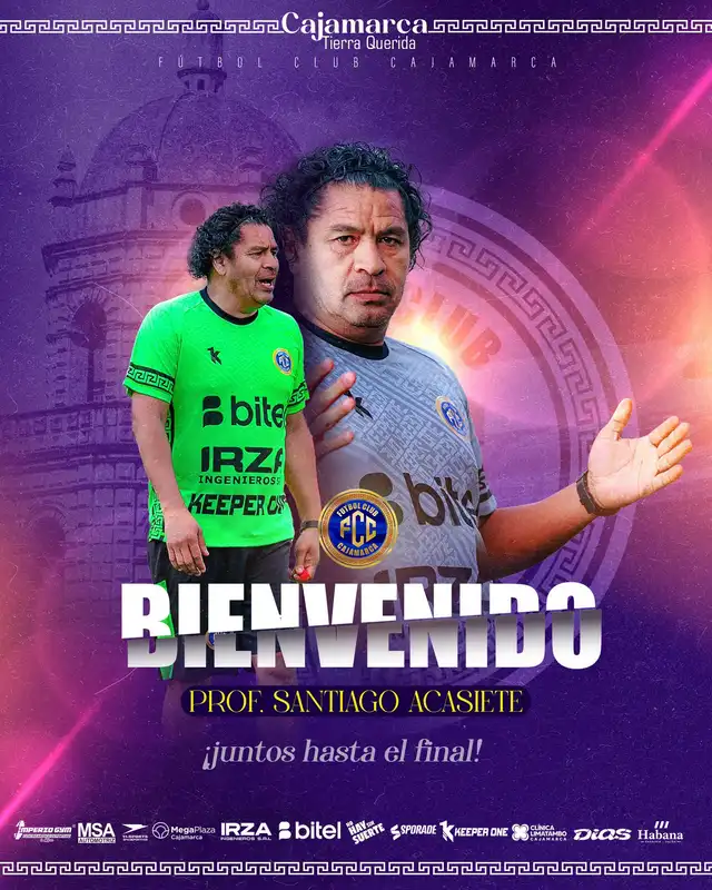 Santiago Acasiete es nuevo entrenador de FC Cajamarca