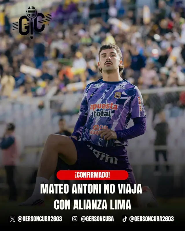 Mateo Antoni no viajó con Alianza Lima Mateo Antoni no viajó con Alianza Lima