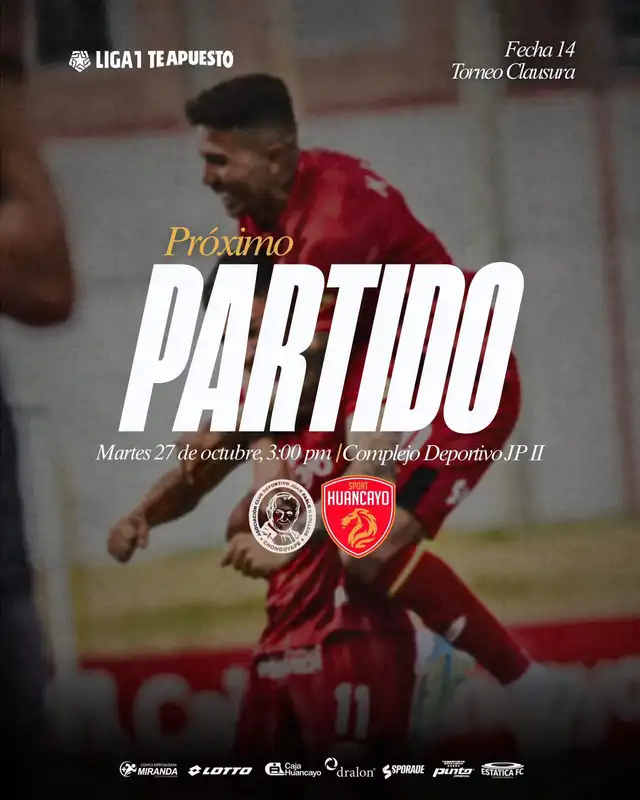 Sport Huancayo, Juan Pablo II, Liga 1 2026, Torneo Clausura