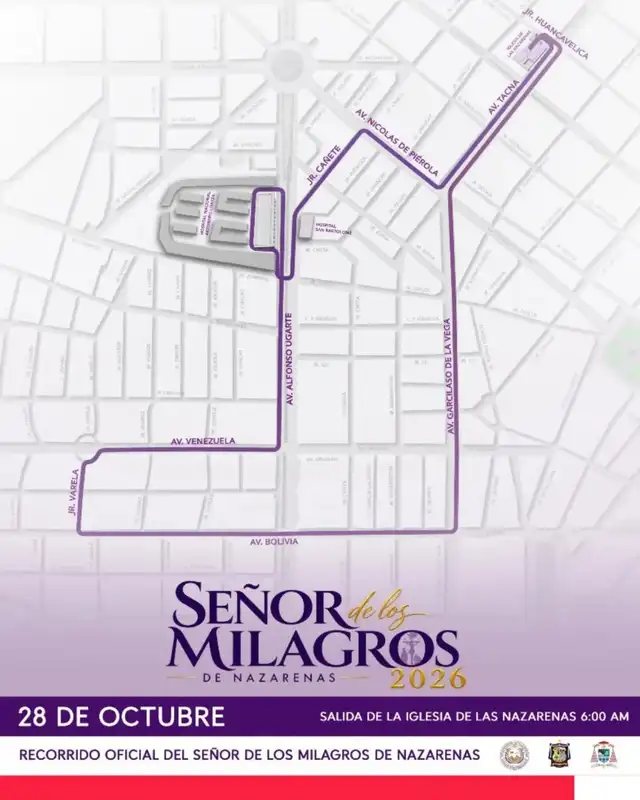 recorrido del señor de los milagros