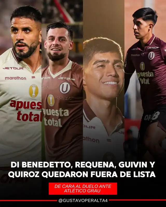 Universitario sufre cuatro bajas inesperadas Universitario sufre cuatro bajas inesperadas