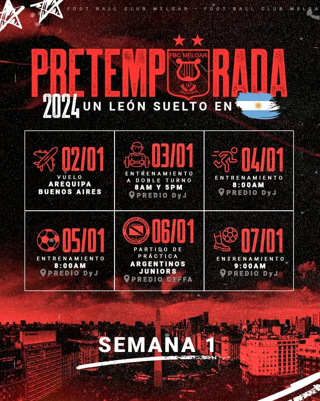 Itinerario de Melgar   