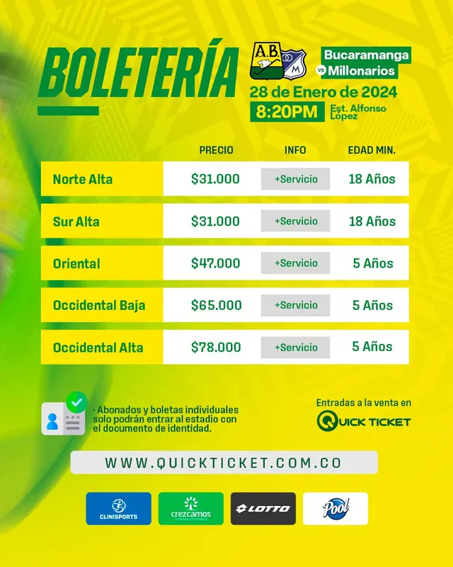 Millonarios vs Atlético Bucaramanga
