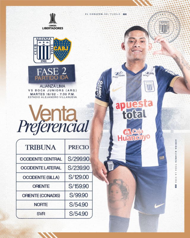 Alianza Lima vs Boca Juniors