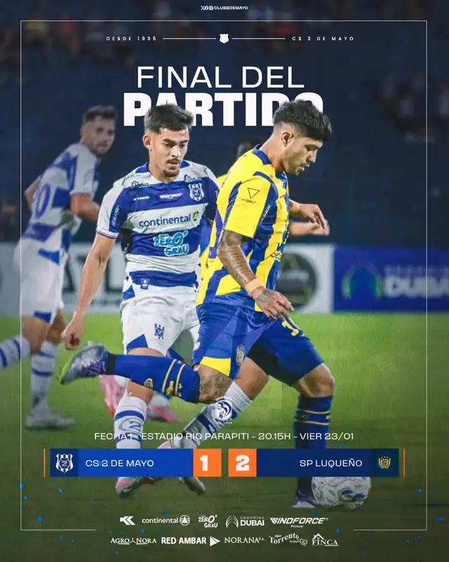 2 de mayo perdió sportivo luqueño