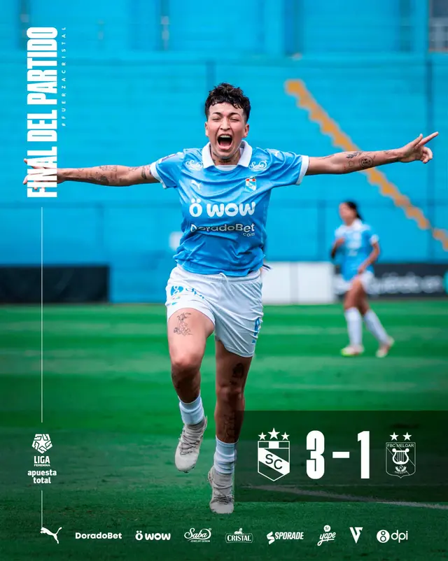 Sporting Cristal ganó 3-1 a FBC Melgar y clasificó a las semifinales del Torneo Clausura de la Liga Femenina.   
