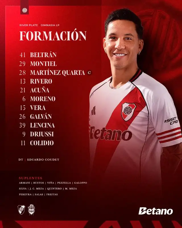 Alineación confirmada