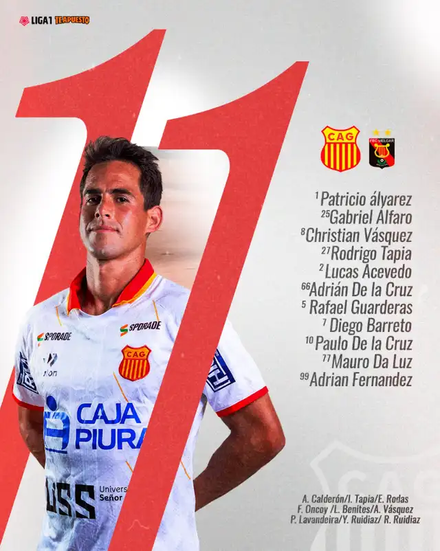 Alineación de Atlético Grau.