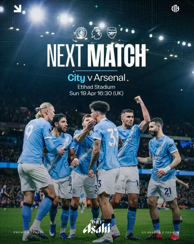 Manchester City recibirá al Arsenal en el Etihad Stadium.