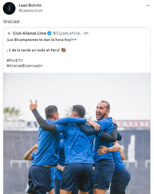 Leao Butrón dio inesperada respuesta a polémica publicación de Alianza Lima. Leao Butrón dio inesperada respuesta a polémica publicación de Alianza Lima.