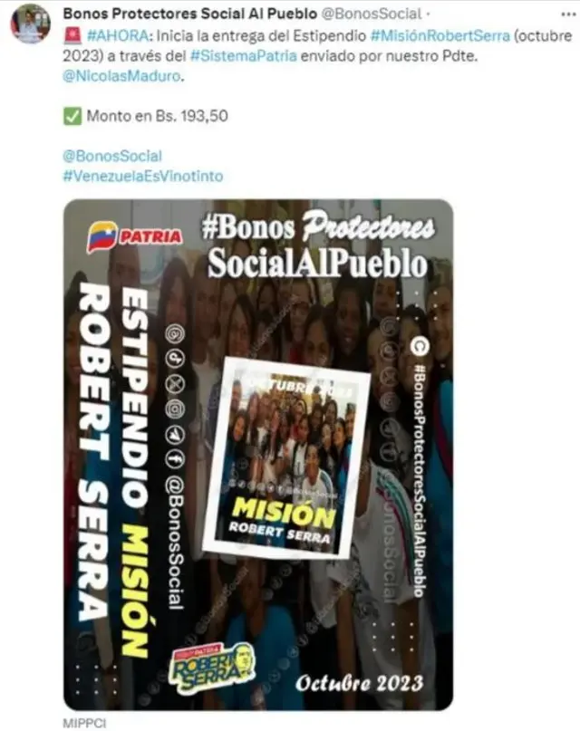 Bono Robert Serra Bono Robert Serra