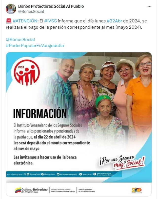 bono de guerra pensionados ivss