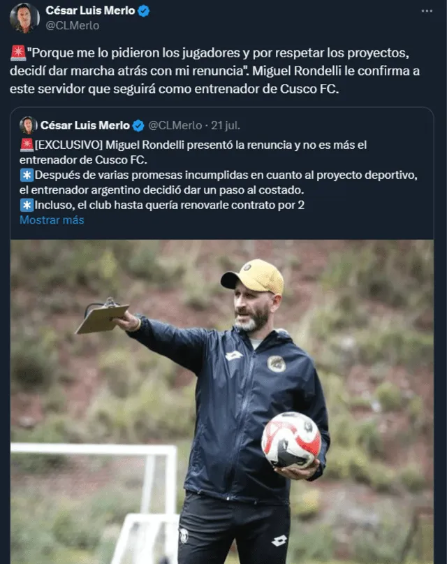 Miguel Rondelli, Cusco FC Miguel Rondelli, Cusco FC