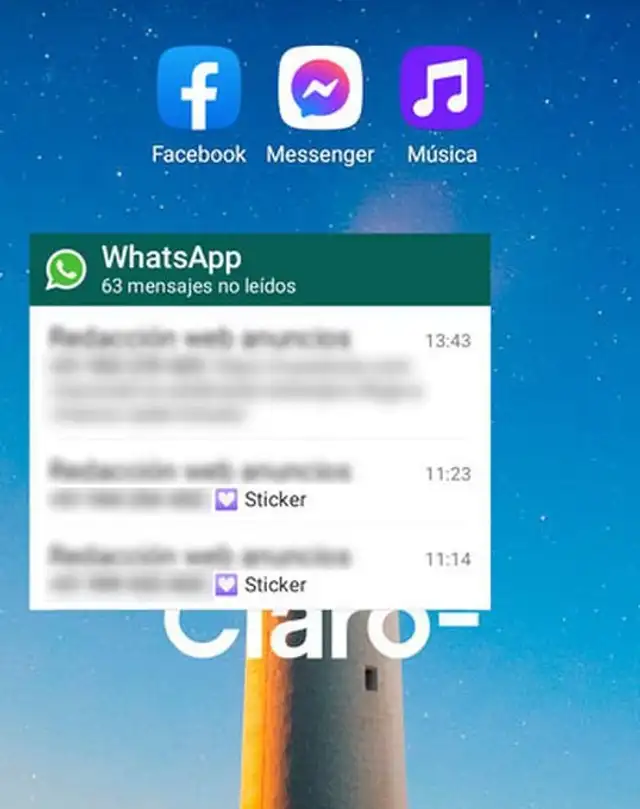 El widget de WhatsApp te permite acceder a mensajes desde tu pantalla de inicio