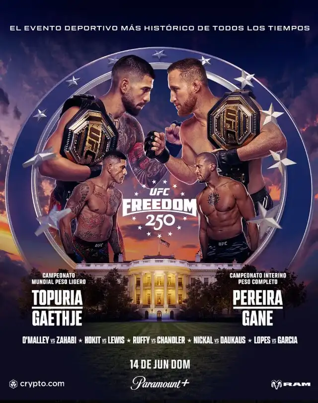 Ilia Topuria enfrentará a Justin Gaethje en la Casa Blanca.
