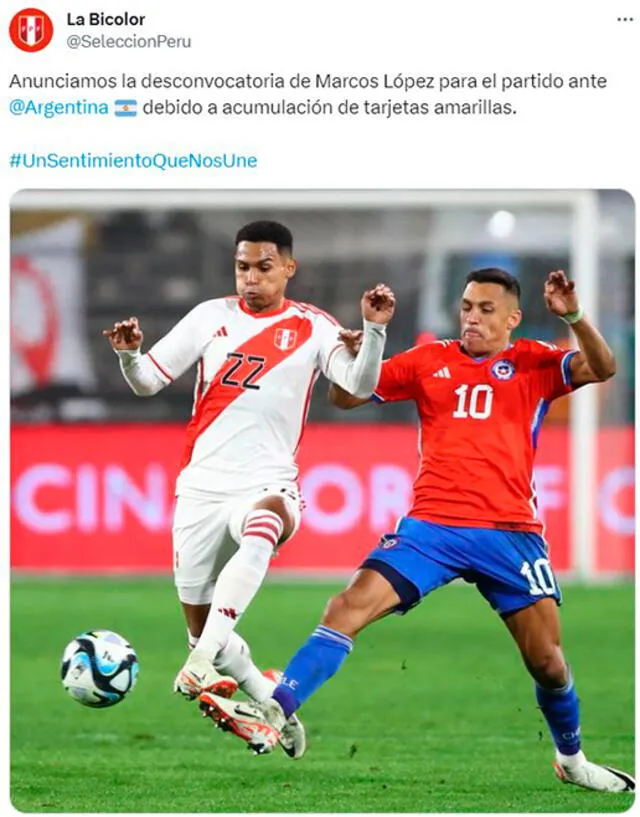 Marcos López se perderá el partido ante Argentina.   