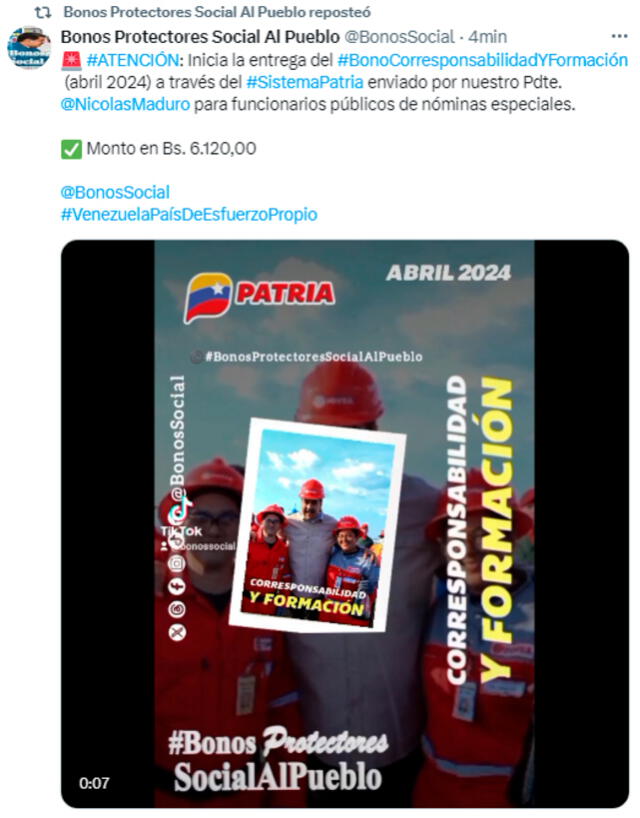 Bono corresponsabilidad y formación Bono corresponsabilidad y formación