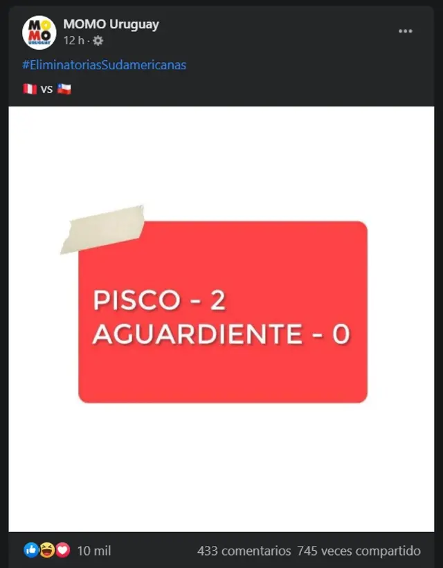 Uruguayos celebraron la victoria de Perú ante Chile