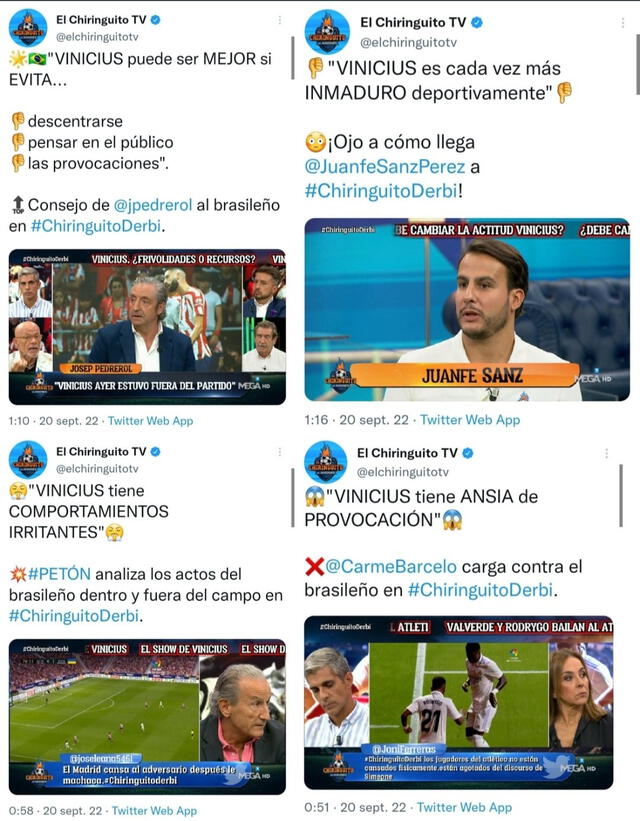 Comentarios racistas contra Vinicius Junior.