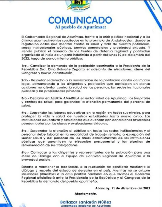 Comunicado