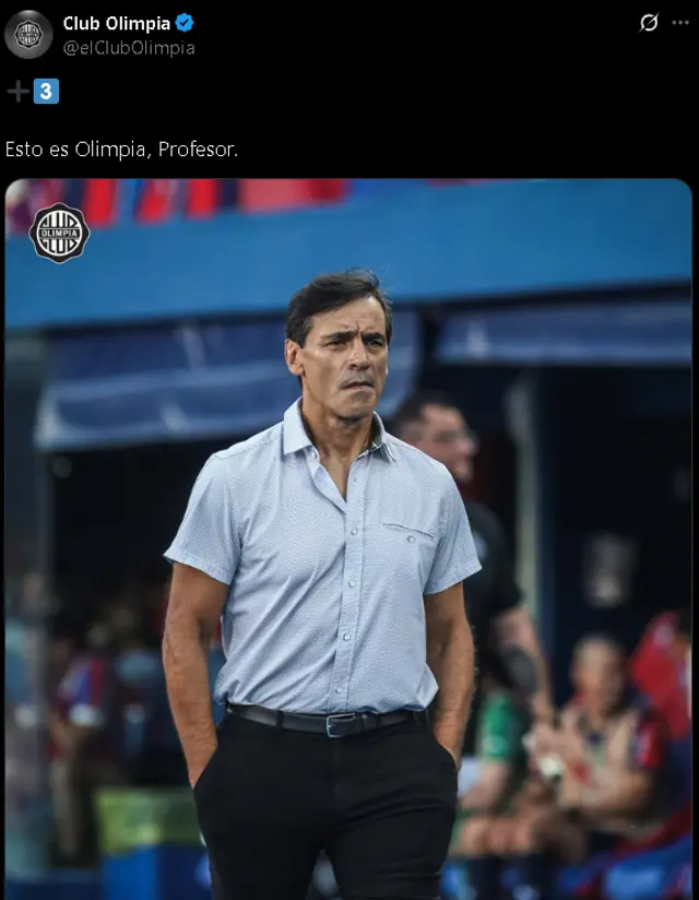 La publicación de Olimpia en redes sociales   
