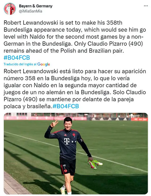Estadística sobre Robert Lewandowski en comparación a Claudio Pizarro. Estadística sobre Robert Lewandowski en comparación a Claudio Pizarro.