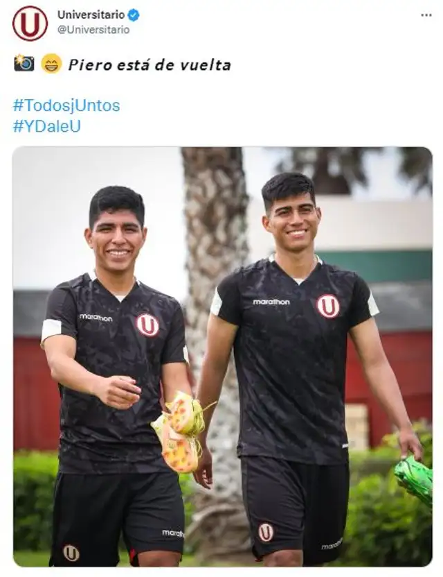 Piero Quispe volvió a ponerse a disposición de Universitario.