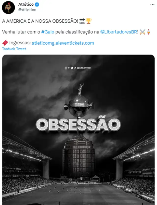 Atlético Mineiro dejó contundente mensaje a poco de jugar ante Alianza Lima.