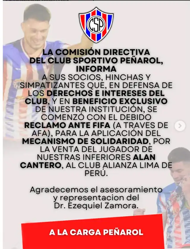 Alan Cantero, Alianza Lima, Club Sportivo Peñarol