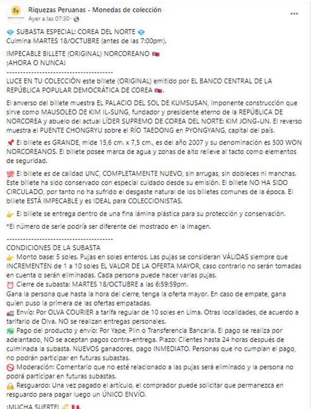Publicación viral de Facebook Publicación viral de Facebook