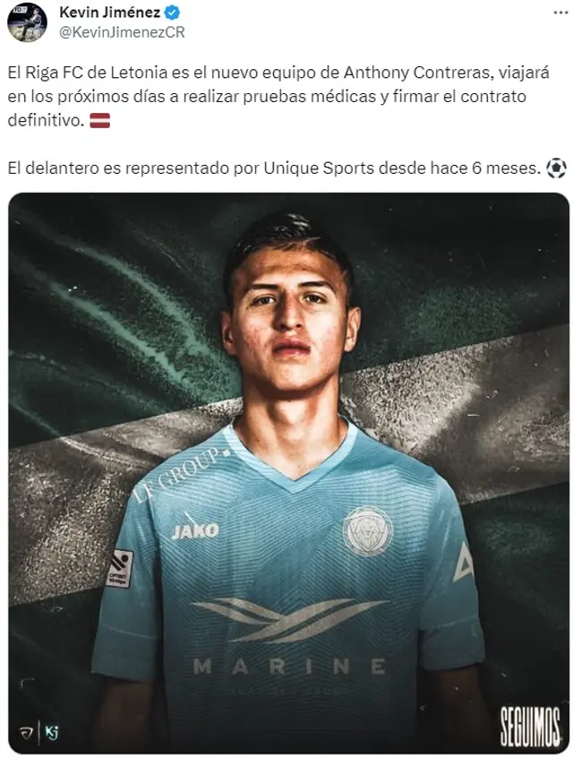 Riga FC, Anthony Contreras Riga FC, Anthony Contreras
