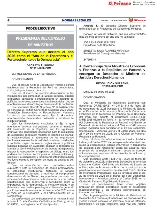 Decreto supremo Decreto supremo