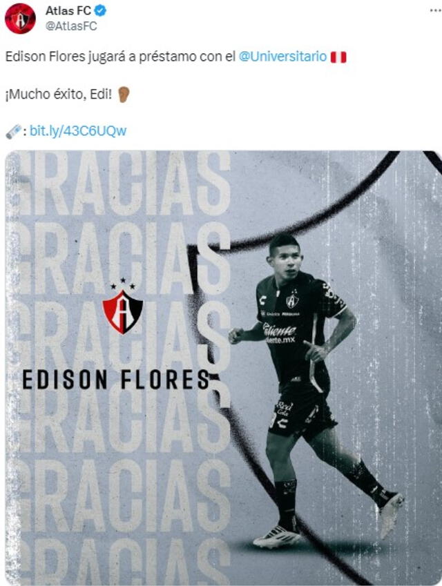  Atlas tuvo fría despedida con Edison Flores tras su préstamo a Universitario.