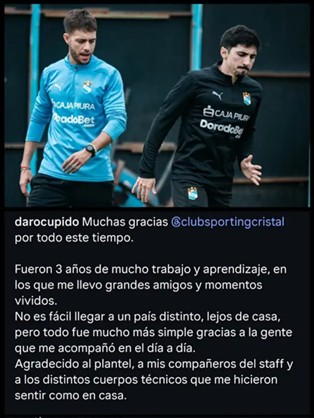 Darío Cupido, Sporting Cristal Darío Cupido, Sporting Cristal