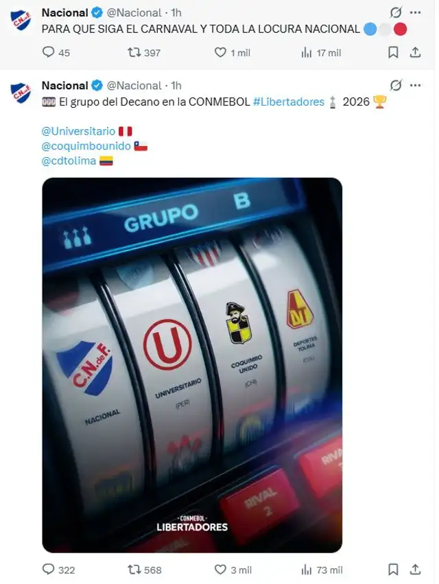 Nacional, Copa Libertadores
