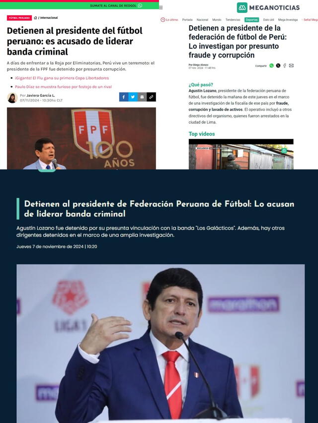  Prensa chilena reaccionó de esta manera sobre la captura de Agustín Lozano.   