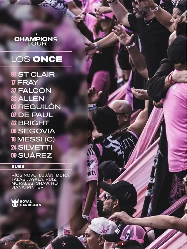 Alineación de Inter Miami vs. Alianza Lima. Alineación de Inter Miami vs. Alianza Lima.