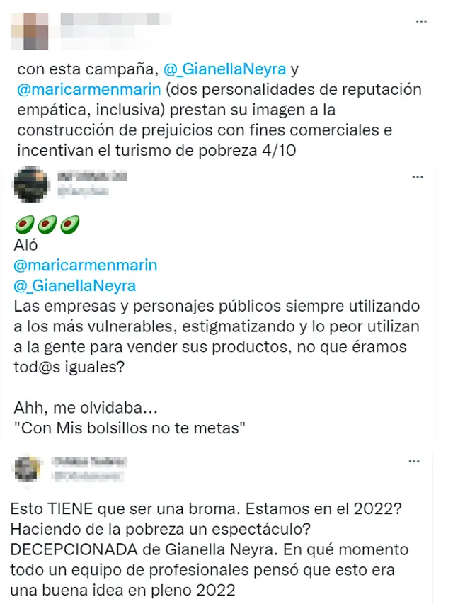 Usuarios muestran indignación por campaña contra el frío.