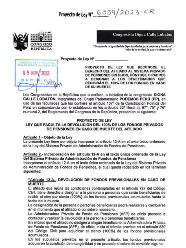 Retiro AFP 2023 noviembre