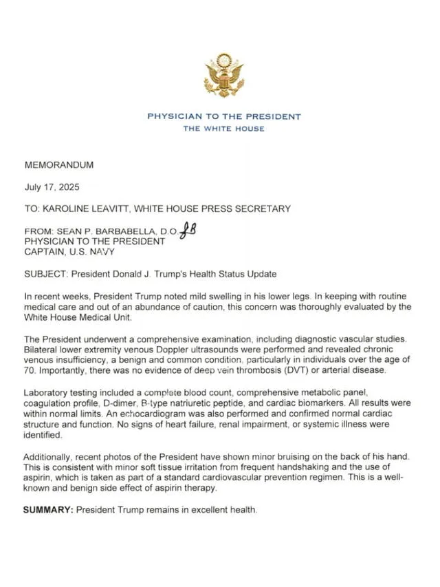 Diagnóstico de Donald Trump
